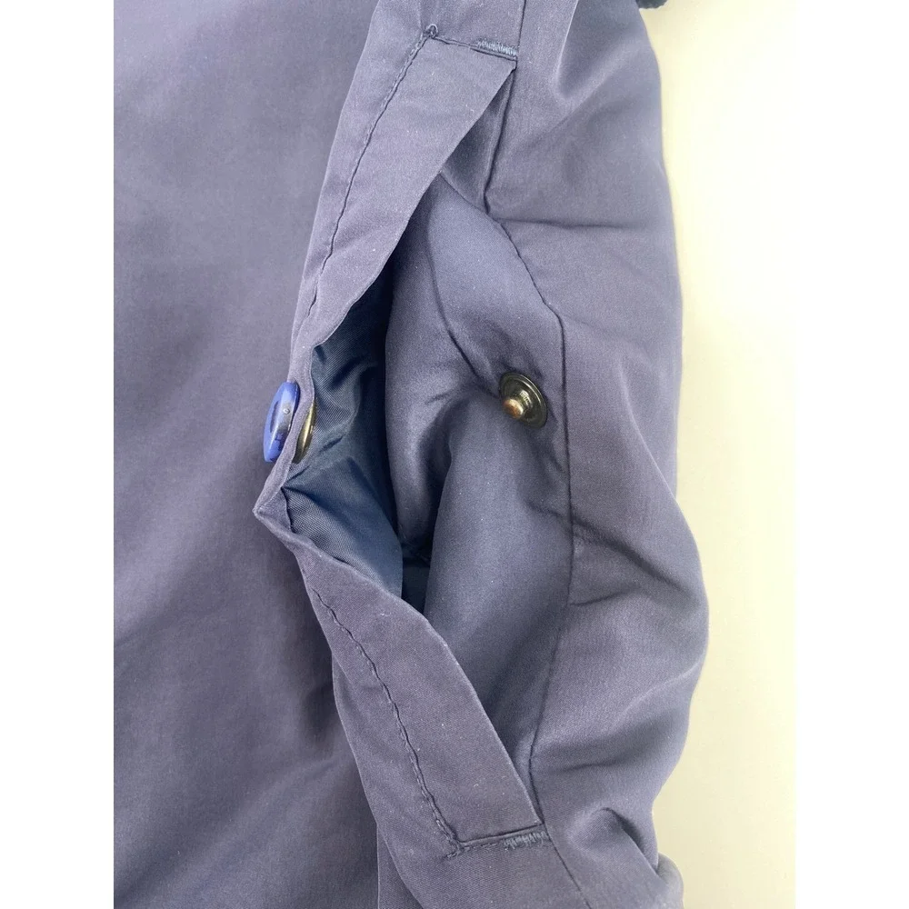 Page & Tuttle Windbreaker Mens Large Navy Blue Short Sleeve Golf Pullover